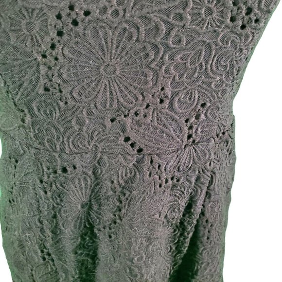 Lilly Pulitzer Vicki Boho Eyelet Crochet Lace Strapless Dress Black Sz 6 - Picture 4 of 8